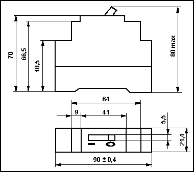automatic single-phase circuit breakers AE1031, drawing