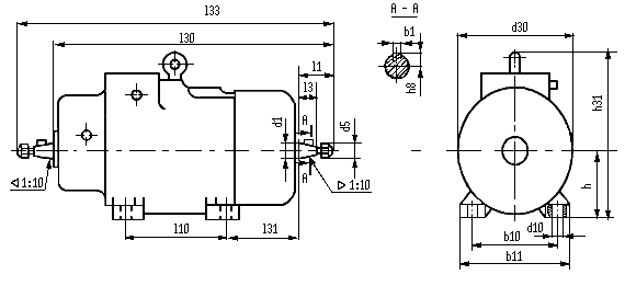 4MT series crane motors, drawing