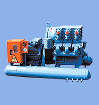 PKS model stationary, electrically-operated piston compressor stations