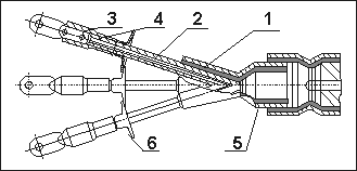 KNTp model thermocontracting terminal cable connectors for outdoor use, drawing