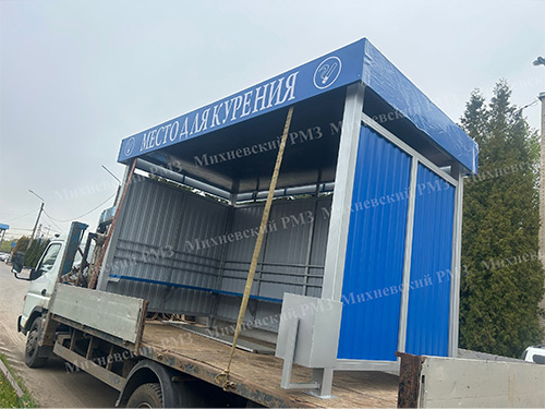 Уличный павильон для курения из профлиста КМ-5М